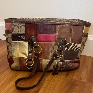 Coach Brown patchwork Purse